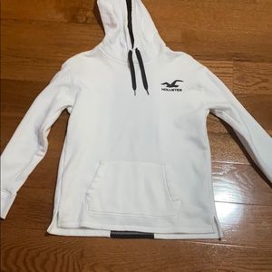Hollister xs boys white hoodie sweatshirt